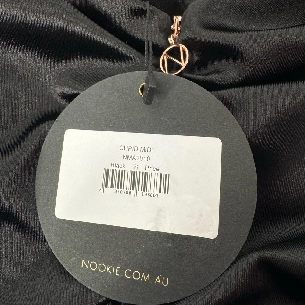 Nookie Midi Dress Cupid Satin Black